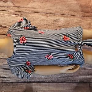 Glitter Girl Black and White Striped Shirt